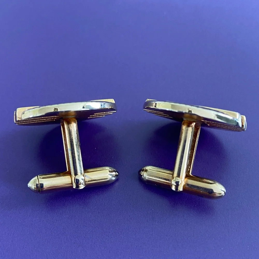 Vintage mid-century Goldtone classy Cufflinks Swank